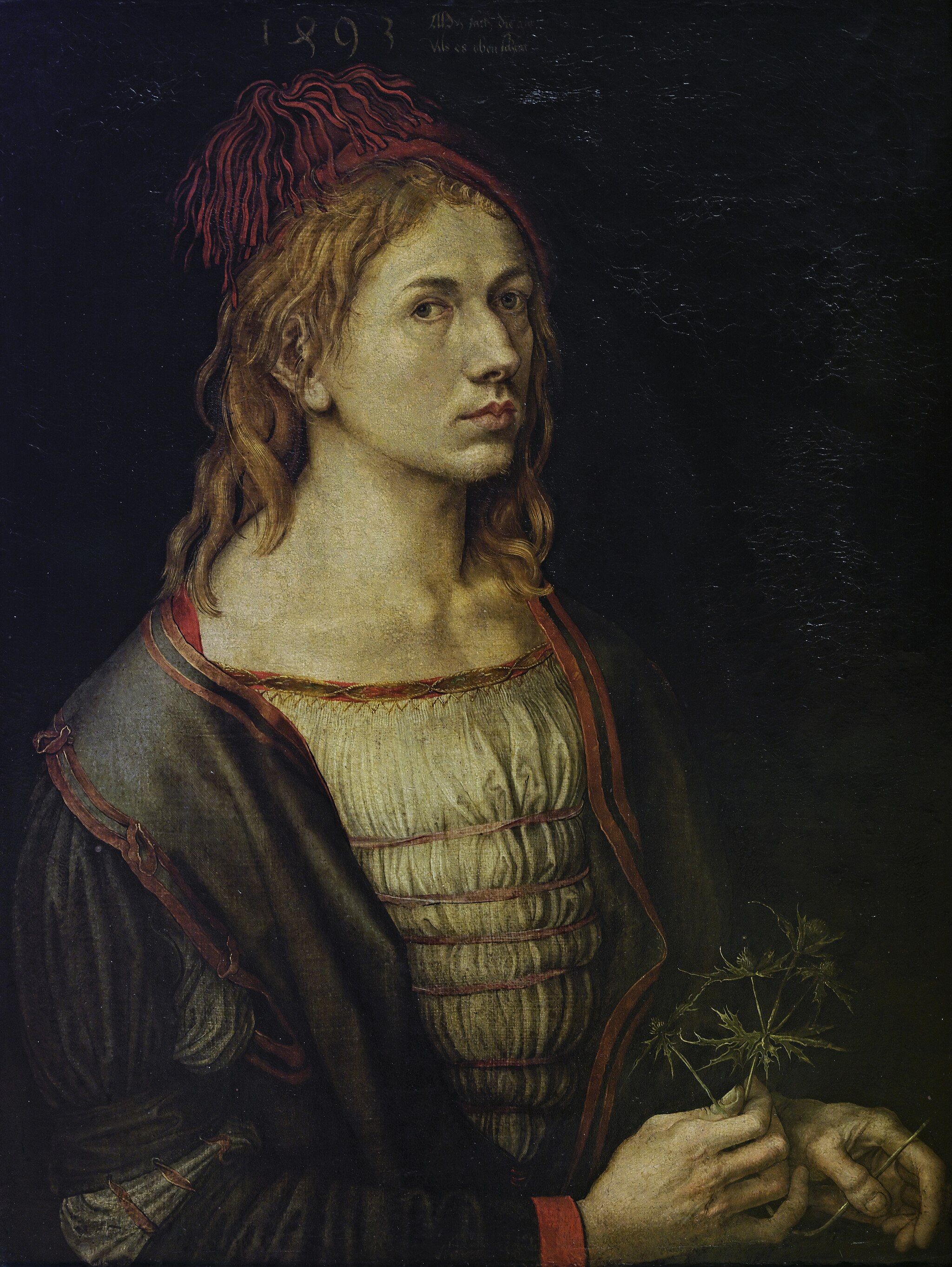 Portrait of the Artist Holding a Thistle